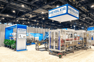 Trade Show Booth in Fort Lauderdale for Heisler showcasing industrial equipment.